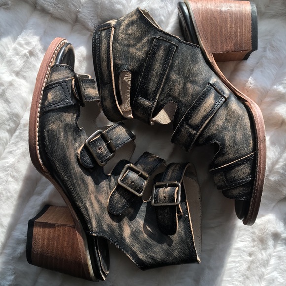 Freebird by Steven Shoes - [Freebird by Steven] Quail Distressed Black 8-9